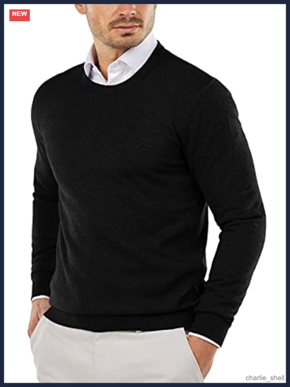 Men's Slim Fit Knit Long Sleeve Crewneck Pullover Sweater